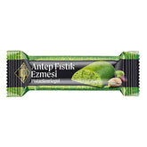 Tempo Pistachio Paste Bar (24g) features a partially bitten bar and creamy pistachios on its wrapper, making it a tasty snack option.